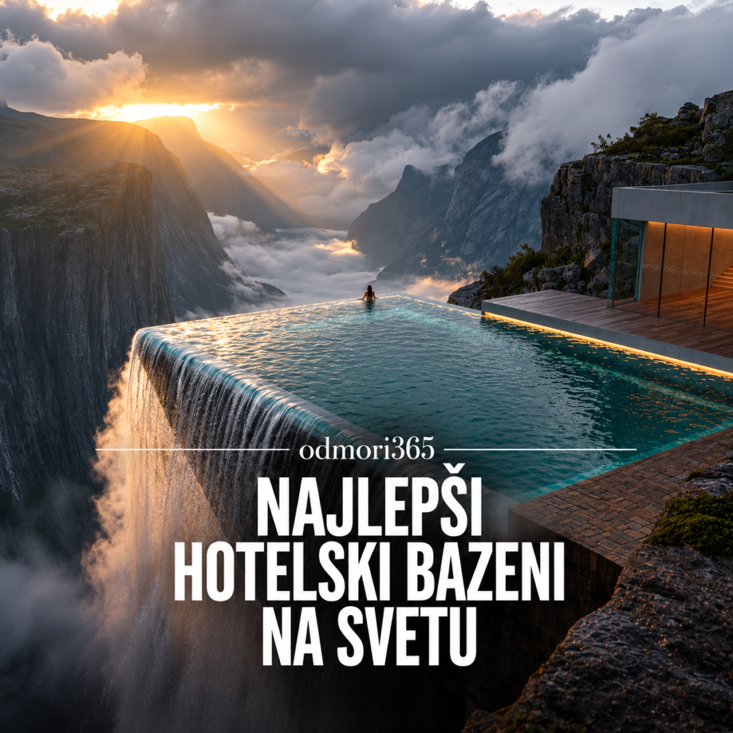 Najlepši hotelski bazeni na svetu: 10 spektakularnih pogleda od Balija do švajcarskih Alpa Najlepši hotelski bazeni na svetu: 10 spektakularnih pogleda od Balija do švajcarskih Alpa